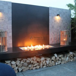 Vuurtafel- firetable- feuertisch – inbouwhaard, , table de feu avec cheminée