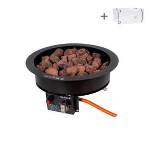 Inbouwbrander 30 cm Ø | Zwart | Easyfires