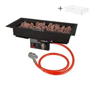 Inbouwbrander 25x50 | Zwart | Easyfires