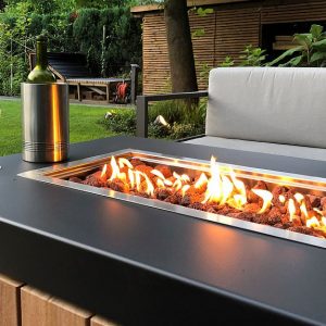 Aluminium Vuurtafel, Feuertisch von Aluminium, Fire pit table