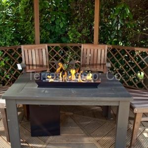 Vuurtafel- firetable- feuertisch – inbouwhaard, , table de feu avec cheminée