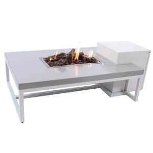 Enjoyfires vuurtafel Ambiance rechthoek wit-grijs 120x80x35 cm