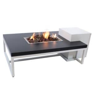 Enjoyfires vuurtafel Ambiance rechthoek wit-zwart 120x80x35 cm