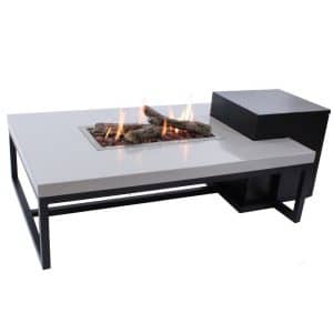 Enjoyfires vuurtafel Ambiance rechthoek zwart-grijs 120x80x35 cm