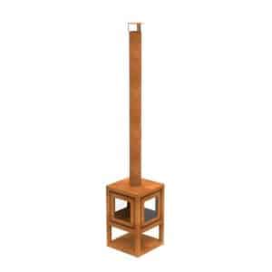 Enjoyfires cortenstaal houtkachel Madera 54x54x85 cm