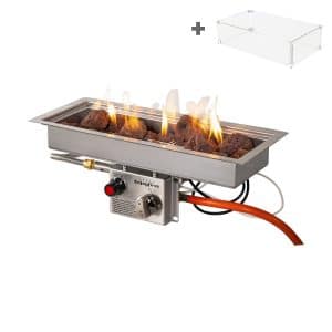 Inbouwbrander 47x19 cm | RVS | Enjoyfires