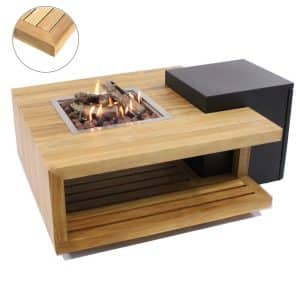 enjoyfires vuurtafel loungetafel teakhout rechthoek