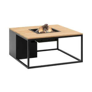 Cosi-fires | Cosiloft 100 | Zwart / Teak | 100x100x50 cm
