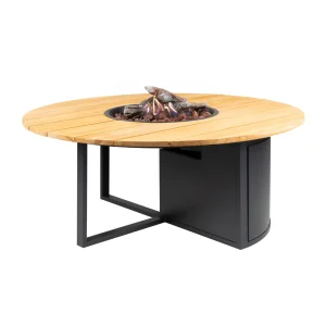 Cosi-fires | Cosiloft 120 rond | Zwart / Teak | ø120 cm