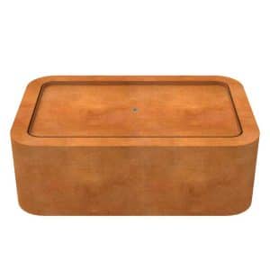 Enjoywater | Watertafel Cortenstaal Afgeronde Hoeken | Hoogte 40 cm | 120 x 80 cm