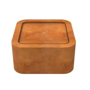 Enjoywater | Watertafel Cortenstaal Afgeronde Hoeken | Hoogte 40 cm | 60 x 60 cm