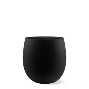 strake zwarte ronde polyester plantenbak