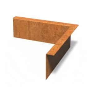 Cortenstaal kantopsluiting hoekelement 30 x 30 x 37 cm | Gezette rand binnen | Enjoyplanters